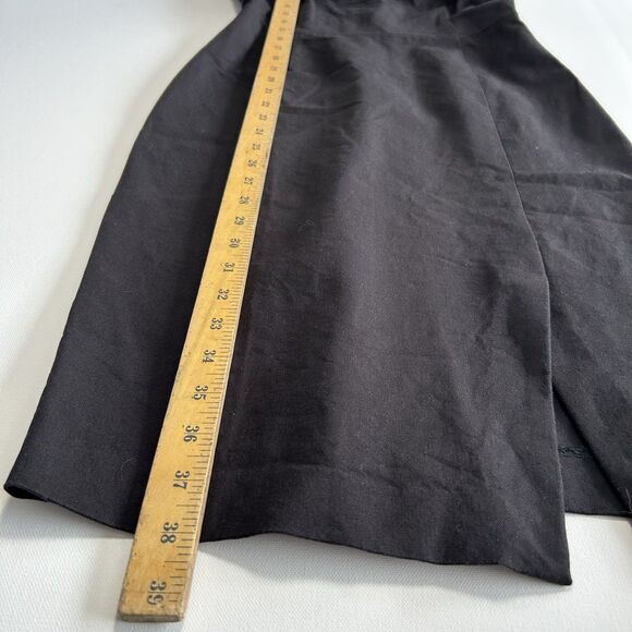 Banana Republic Black Stretch Sleeveless Sheath Dress Back Zip Office Size 0 - Picture 9 of 10